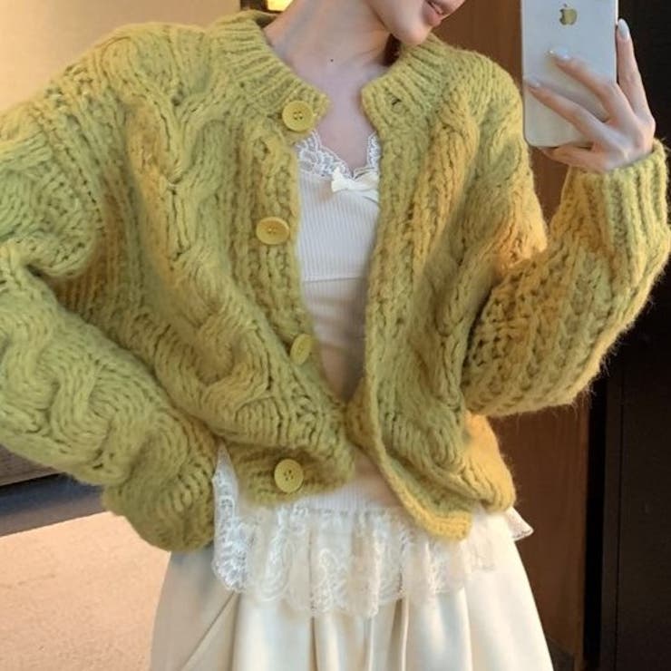 ジンジャーティーケーブルカーディガン | Achic | 詳細画像15 