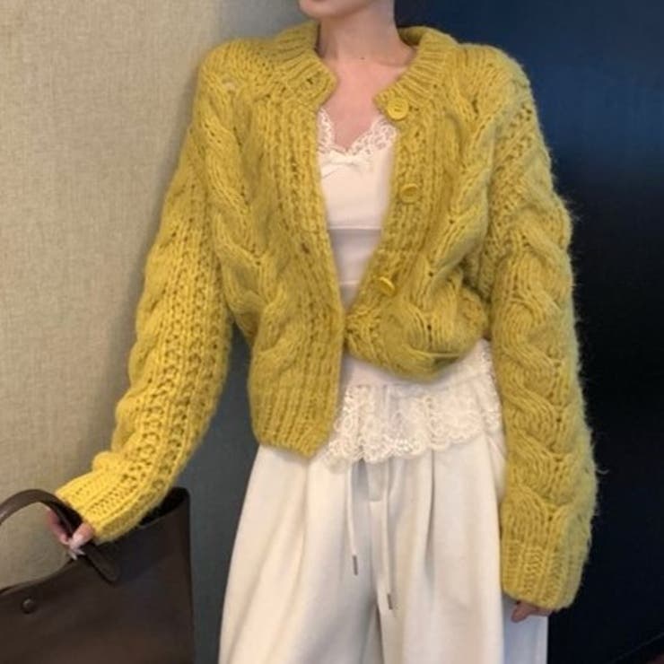 ジンジャーティーケーブルカーディガン | Achic | 詳細画像5 