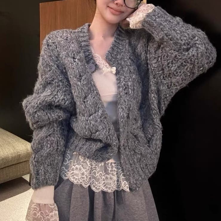 ジンジャーティーケーブルカーディガン | Achic | 詳細画像6 