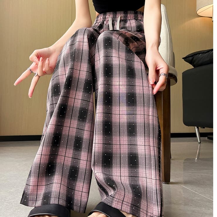 裾ベロア付きタータンチェックパンツ｜JENNE(ジェンヌ)公式通販