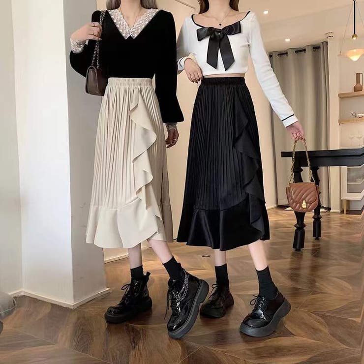 スカート ラッフルスカート ラッフルデザイン[品番：SHNW0006098
