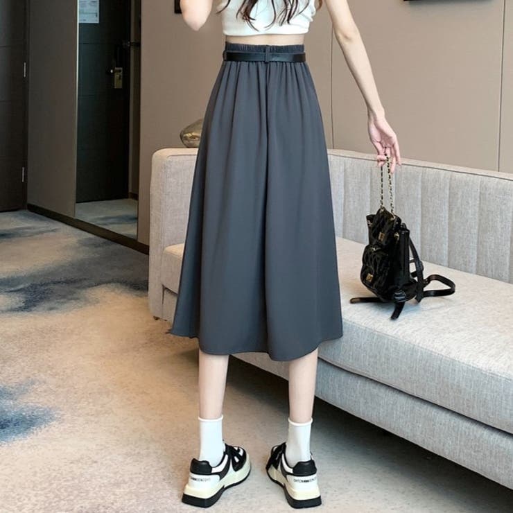 プリッツスカート 可愛いスカート ロングスカート[品番