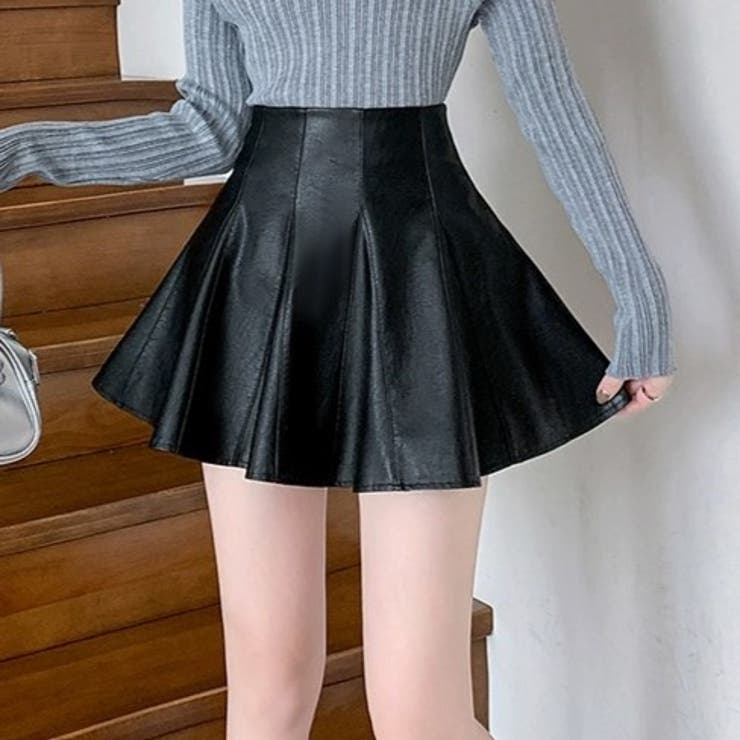 合成レザーミニプリーツスカート | Achic | 詳細画像16 