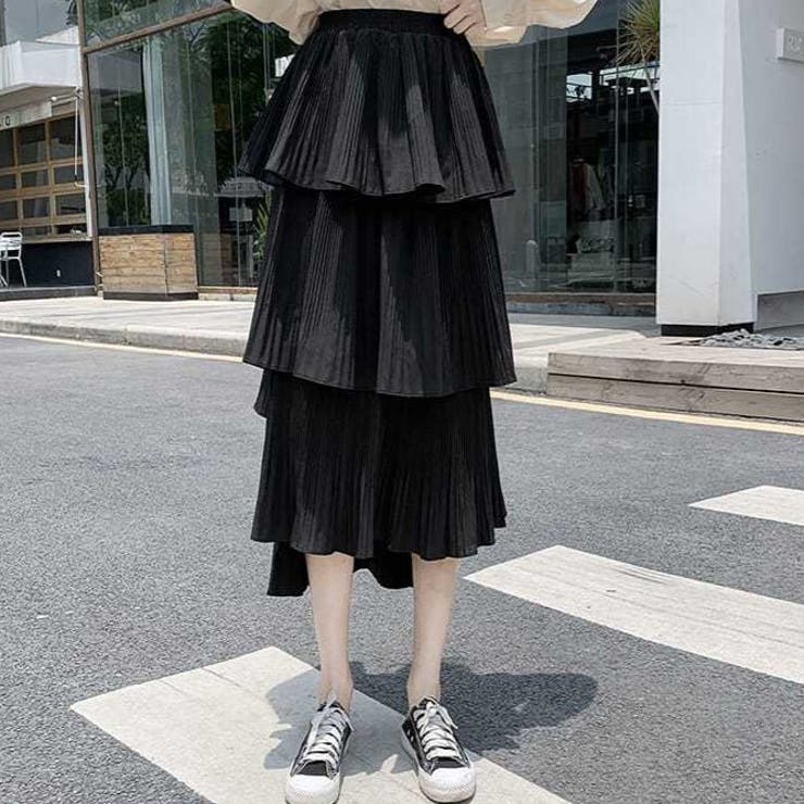 美品 ツモリチサト アシンメトリー ドットレース ロングスカート