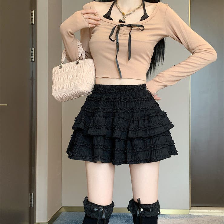 ティアードフレアミニスカート | Achic | 詳細画像42 