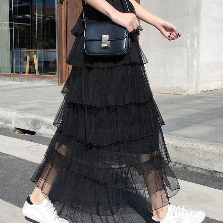 チュールAライン ロング丈スカート | Achic | 詳細画像13 