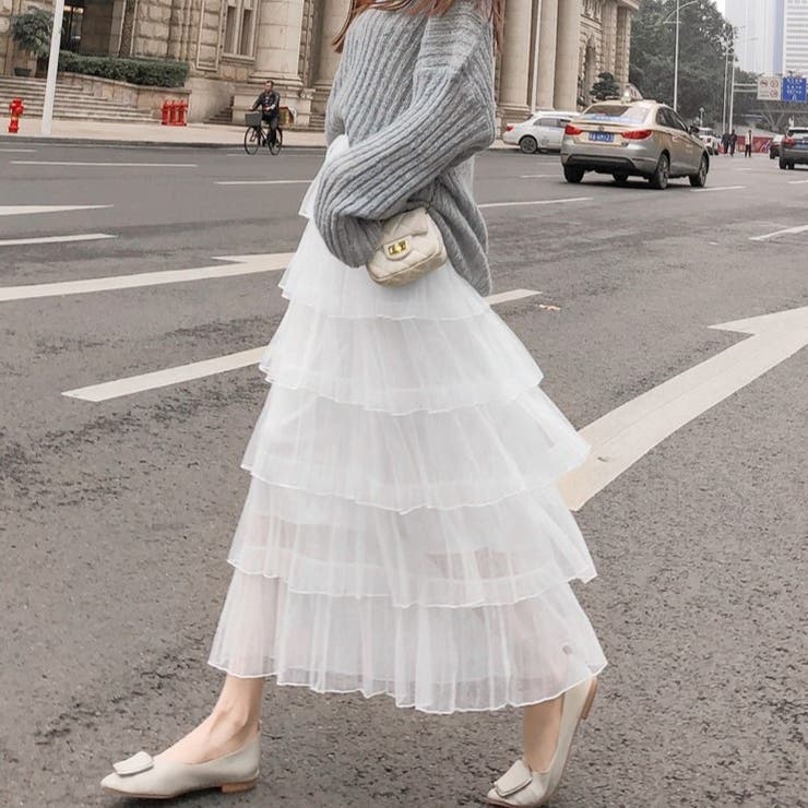 チュールAライン ロング丈スカート | Achic | 詳細画像19 