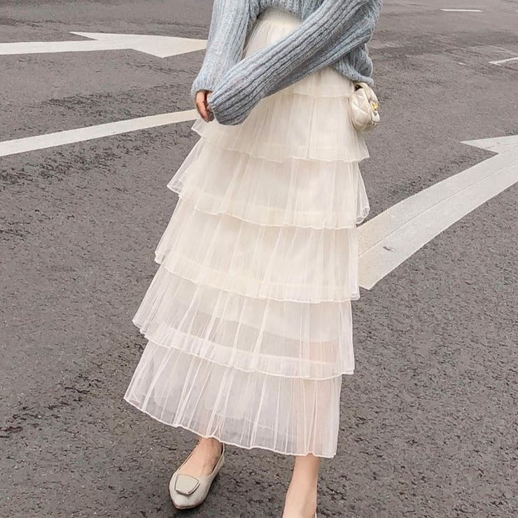 チュールAライン ロング丈スカート | Achic | 詳細画像21 