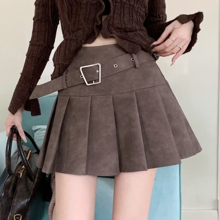 ヴィンテージ Puレザープリーツスカート | Achic | 詳細画像4 