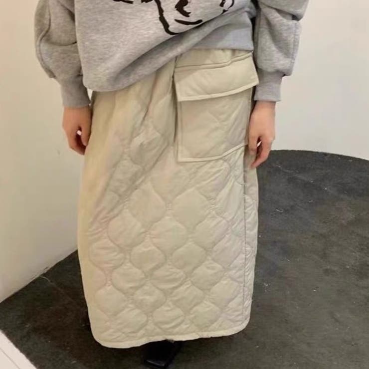ライトベージュ | キルティングスカート | Achic