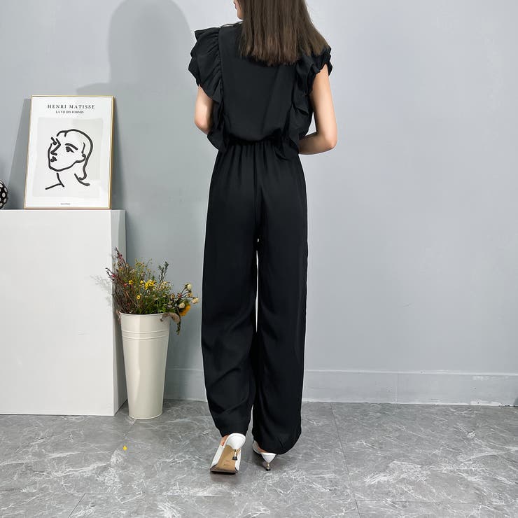 ロンパース ワイドロンパース フリルスリーブ | Achic | 詳細画像9 