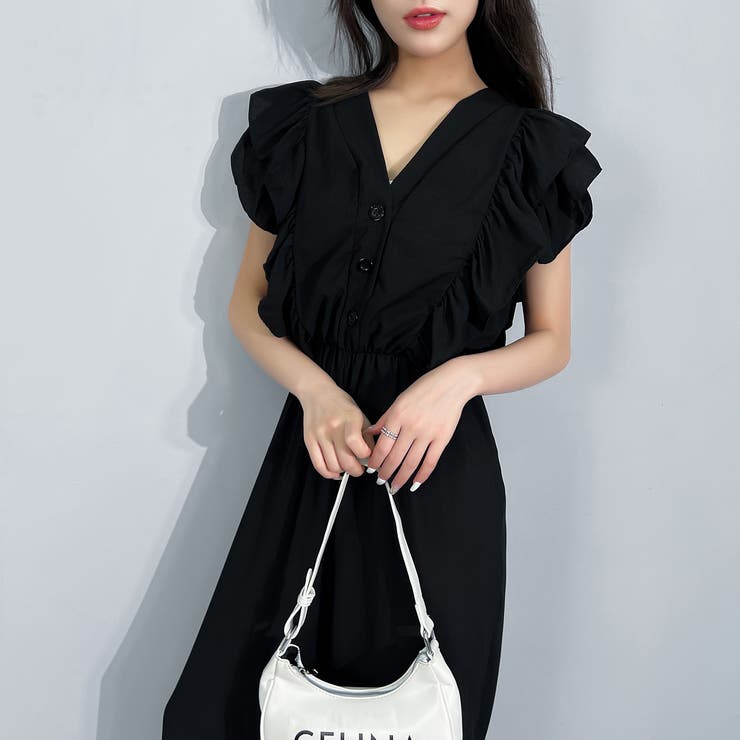 ロンパース ワイドロンパース フリルスリーブ | Achic | 詳細画像8 