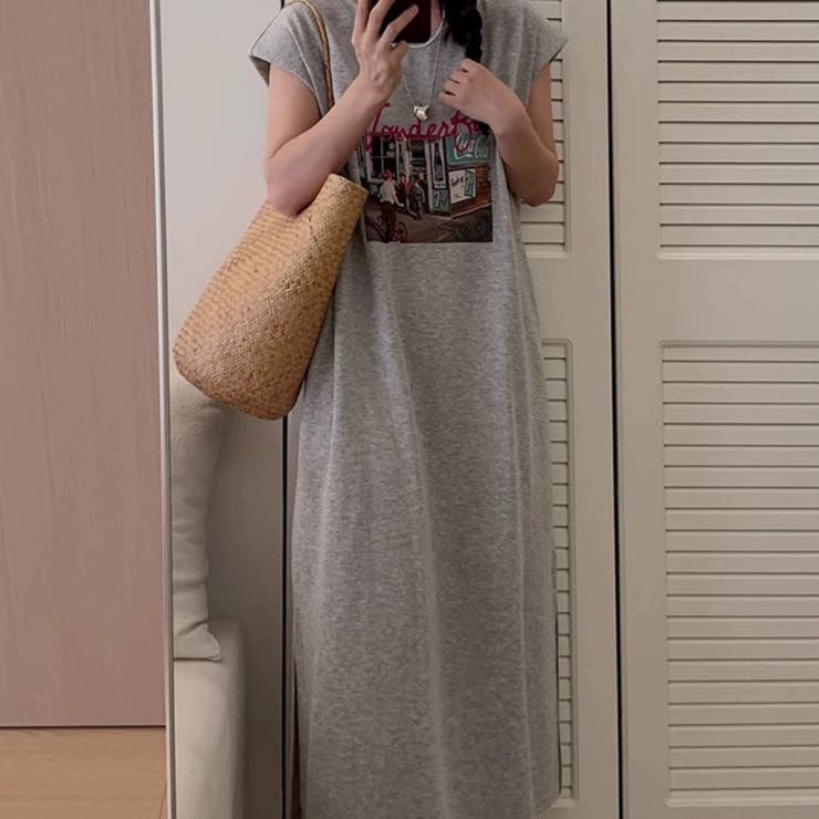 ノースリーブプリントワンピース | Achic | 詳細画像14