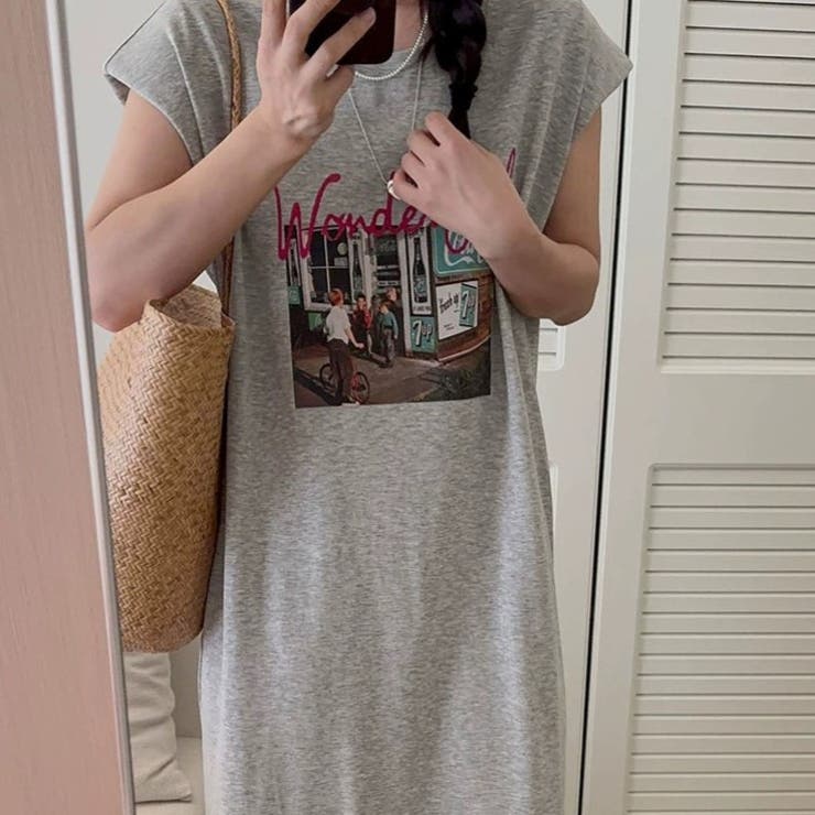 ノースリーブプリントワンピース | Achic | 詳細画像17