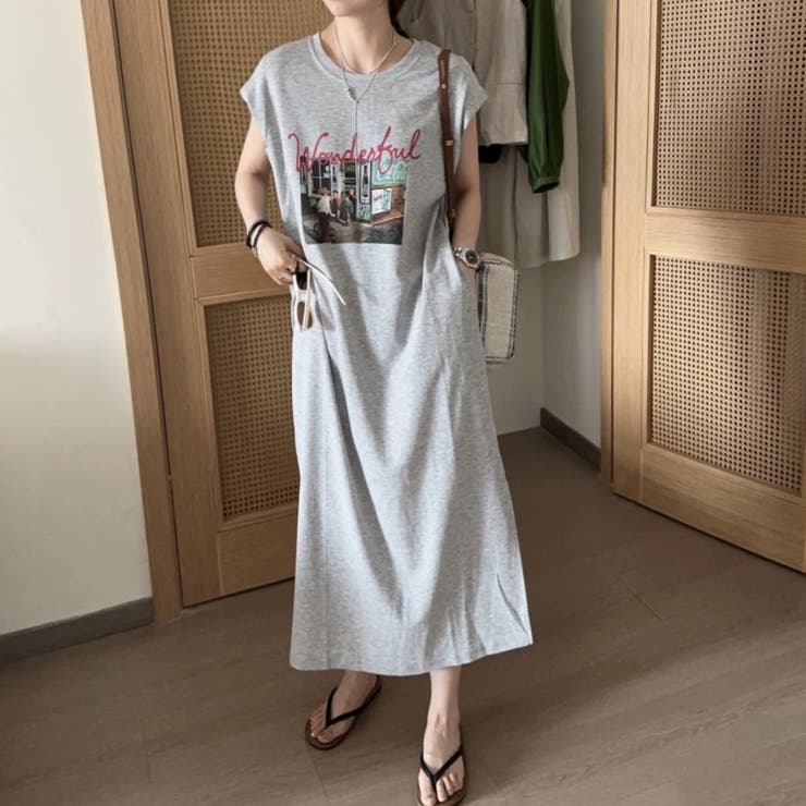 ノースリーブプリントワンピース | Achic | 詳細画像6