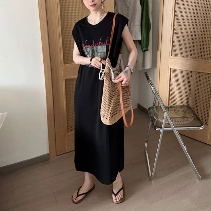 ノースリーブプリントワンピース | Achic | 詳細画像7