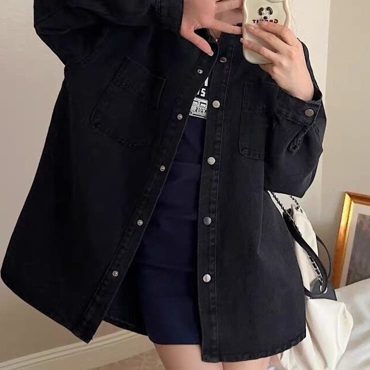 2wayデニムシャツワンピースジャケット | Achic | 詳細画像18 