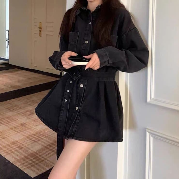 2wayデニムシャツワンピースジャケット | Achic | 詳細画像20 