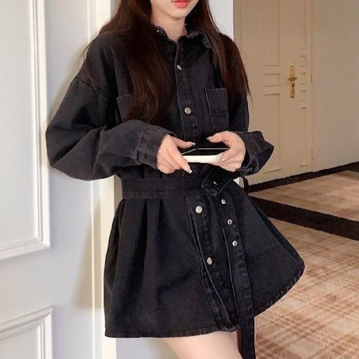 2wayデニムシャツワンピースジャケット | Achic | 詳細画像4 