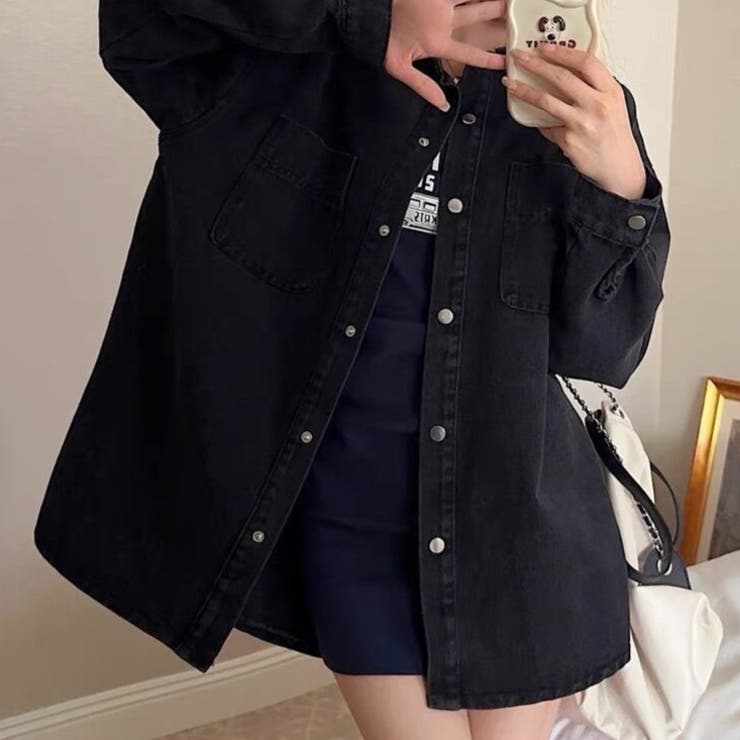 2wayデニムシャツワンピースジャケット | Achic | 詳細画像9 