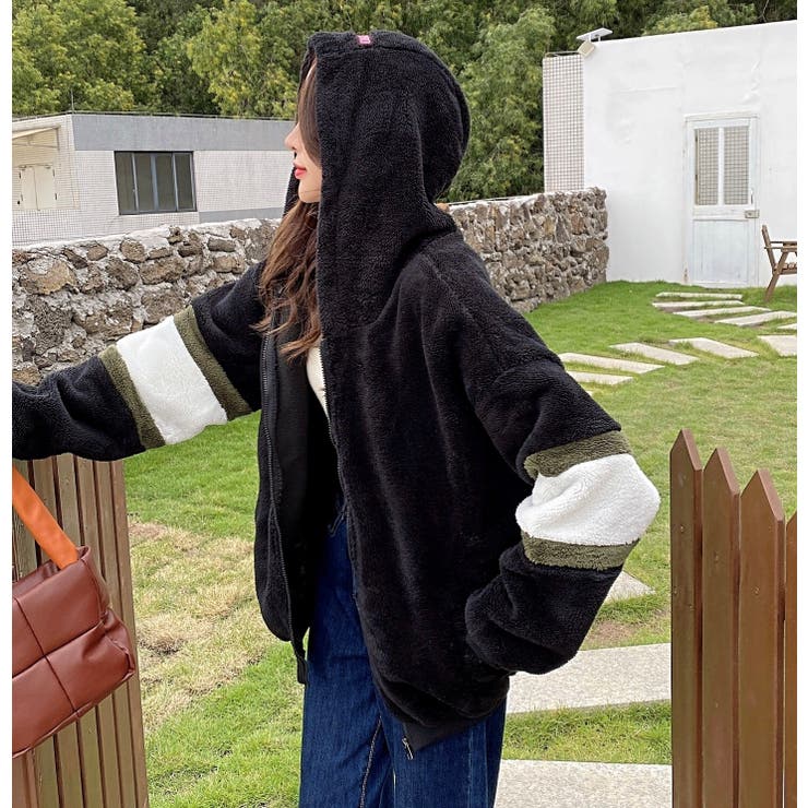 韓国限定　adidas もこもこ ボア パーカー ブルゾン 楽天市場】ボアジャケット ボアブルゾン ボアコート ハイネック 防寒