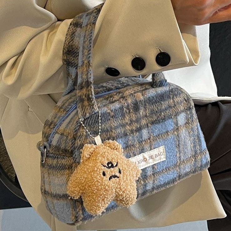 未使用　MARK&LONA チェック柄 小型バッグ 2タイプ生地選べる】2WAYミニ ハンド チェック柄ショルダー