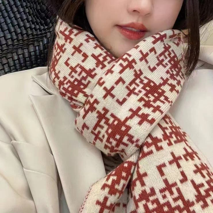 Qrコード柄マフラー 可愛いデザイン 大判 品番 Shnw Achic アシック のレディースファッション通販 Shoplist ショップリスト