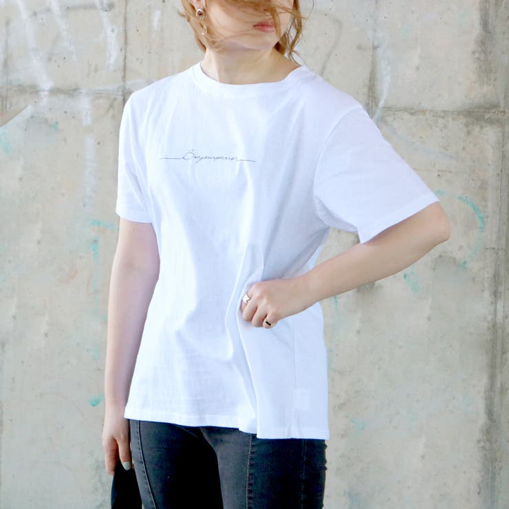 筆記体ロゴTシャツ シャツ ロゴ[品番：SHNW0001464]｜LADY LIKE