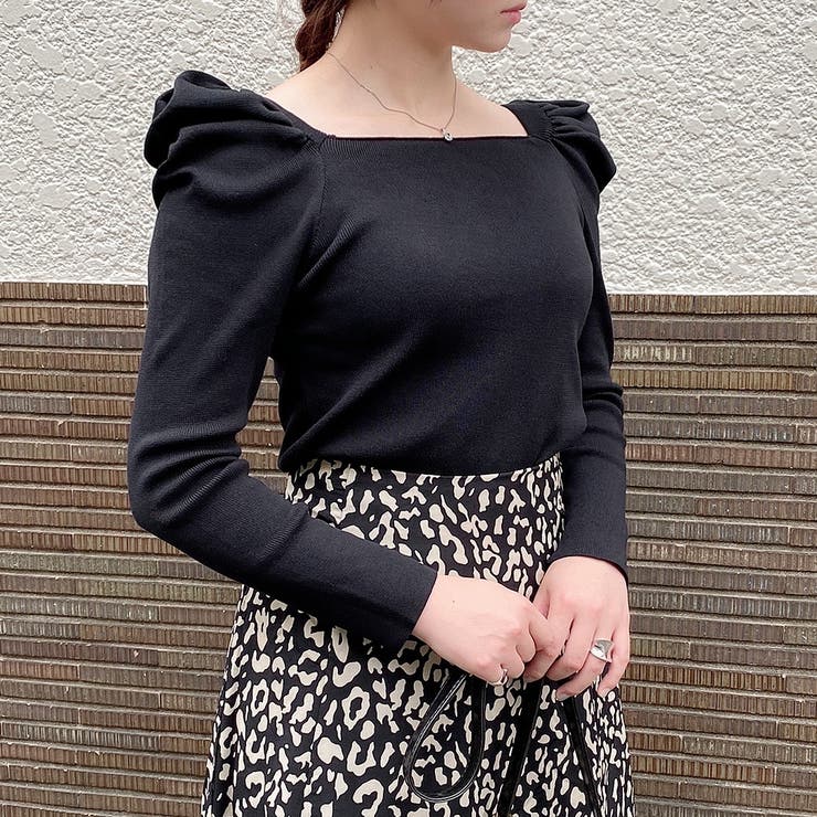 美品✨シーニュ　とんがりパフtops Manon　パワーショルダー　サマーウール 楽天市場】ニット レディース トップス 長袖 クルーネック