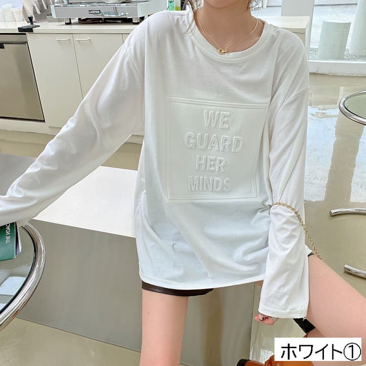 立体ロゴTシャツ オーバーサイズ ビッグシルエット[品番：SHNW0002783