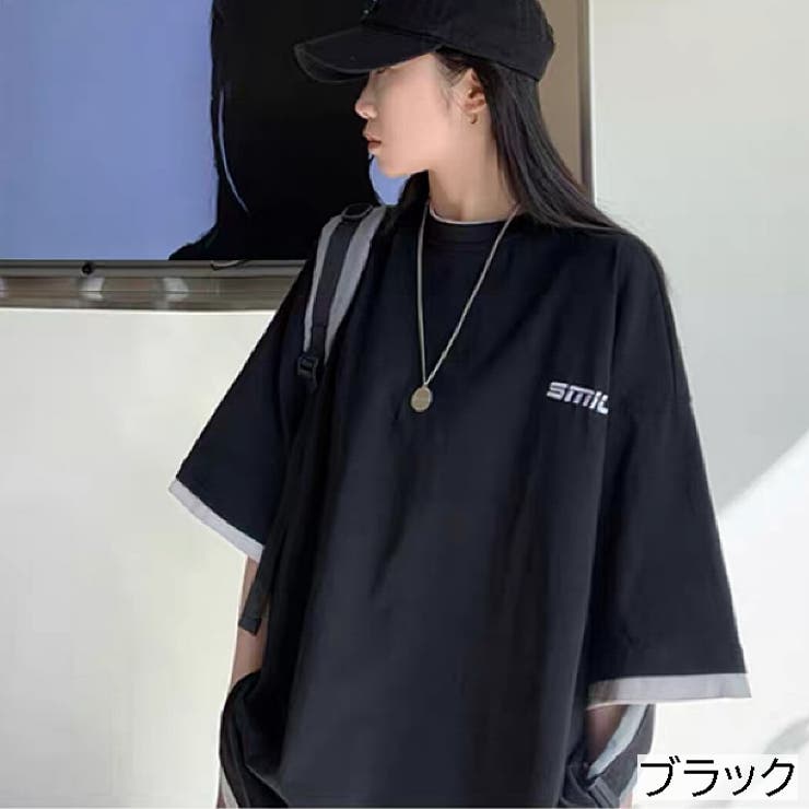 Smile刺繍レイヤードtシャツ 重ね着 レイヤード 品番 Shnw Lady Like レディライク のレディース ファッション通販 Shoplist ショップリスト