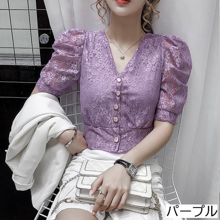 バックリボンレース前開きトップス ブラウス 総レース 品番 Shnw Lady Like レディライク のレディースファッション通販 Shoplist ショップリスト