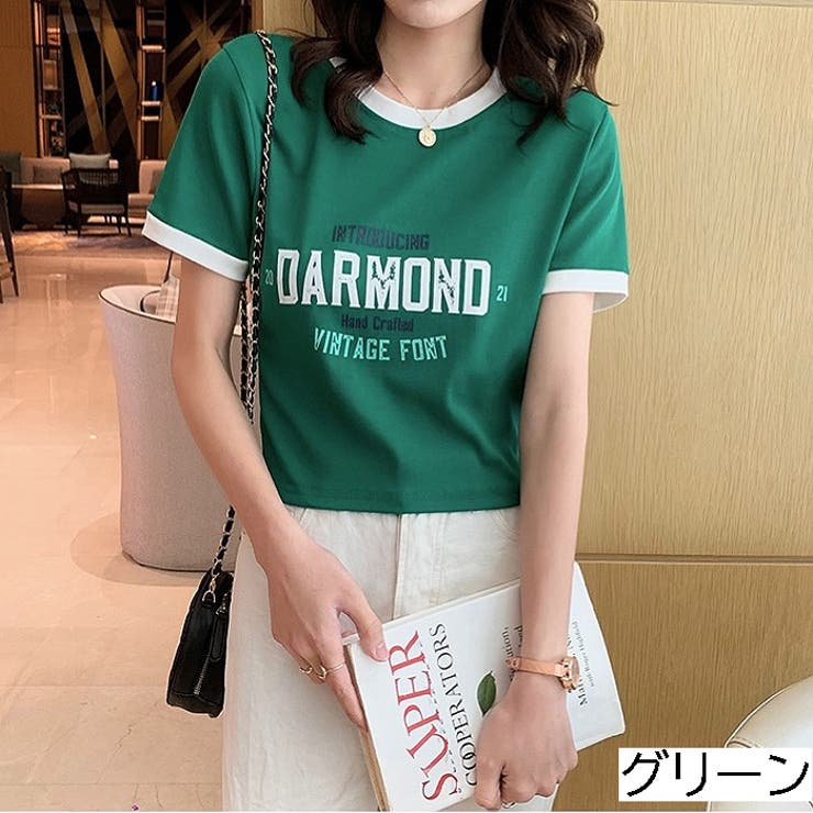 Darmondロゴ配色tシャツ アメカジ コンパクト 品番 Shnw Lady Like レディライク のレディース ファッション通販 Shoplist ショップリスト