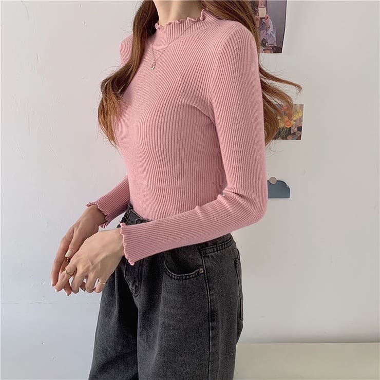 A.ROEGE HOVE リブハイネックトップス 日本製]リブハイネックカットソー(カットソー・Tシャツ) | GEORGES