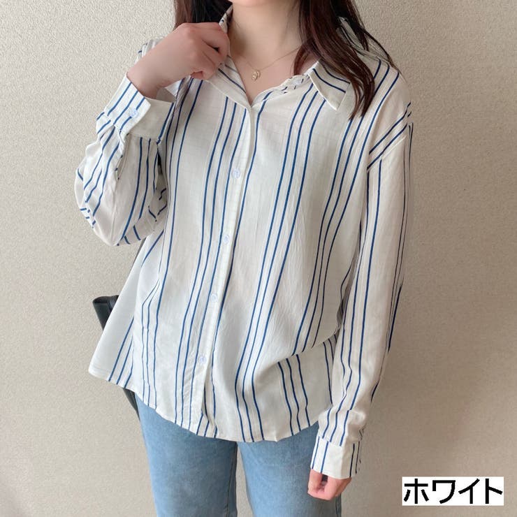 マルチストライプシャツ レディース FREAK'S STORE ブラウス シャツ マルチストライプ ショート