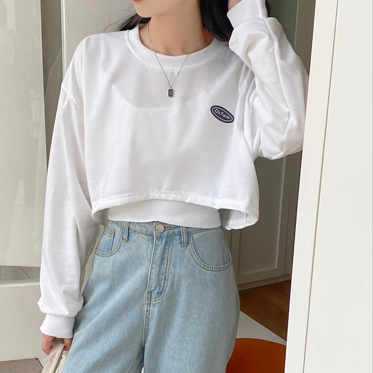 イレギュラーヘムショートトップス2点セット ロンT ロングTシャツ | LADY LIKE  | 詳細画像21 