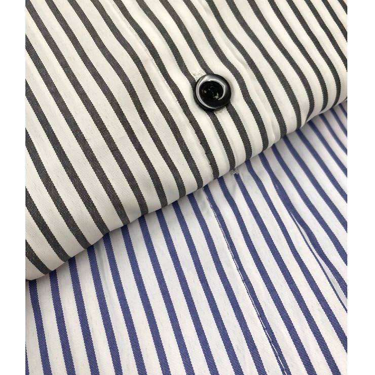 ストライプ五分袖ブラウス シャツ トップス[品番：SHNW0006626]｜LADY