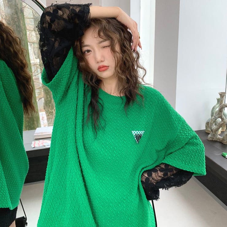 ほつれ加工シアートップス 透け感 Tシャツ[品番：SHNW0006827]｜LADY