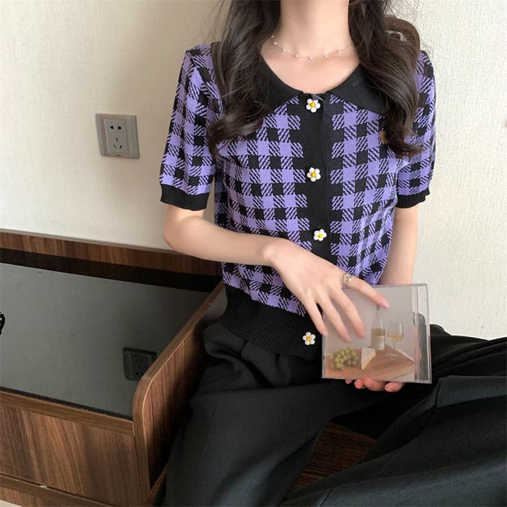 レディース トップス 秋冬 チェック柄 長袖セーター 新商品 フード付き 刺繍文字 カラーブロッキング ワンサイズ 2カラー shopnikoniko tシャツ ボーダーニット 長袖 ショート丈
