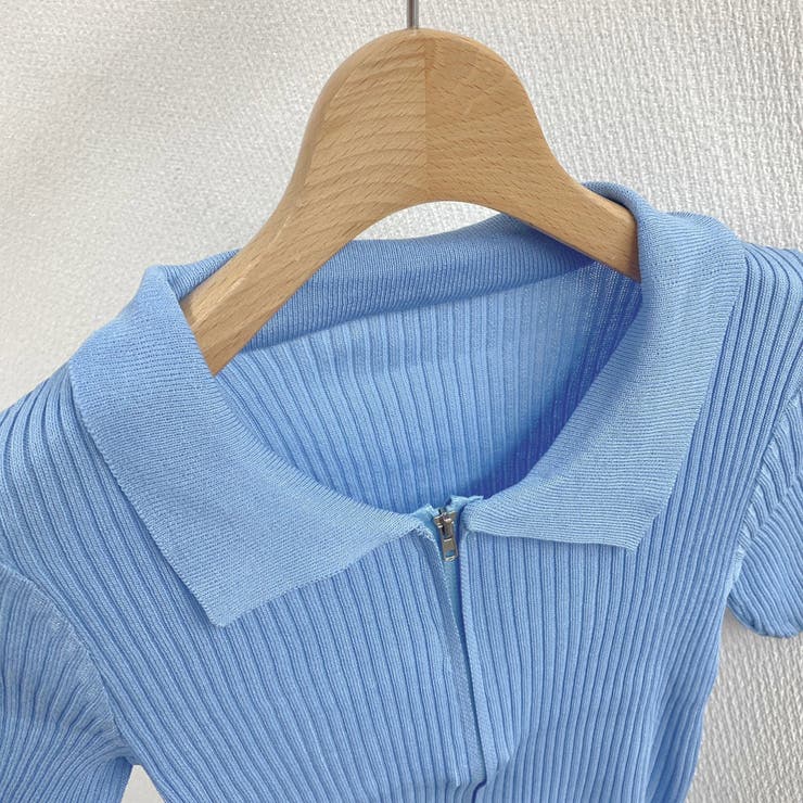 ダブルファスナー襟付きニット トップス ダブルジップ | LADY LIKE  | 詳細画像40 