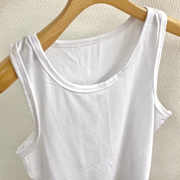 タンク付きワイドネックロゴTシャツ2点セット オーバーサイズ