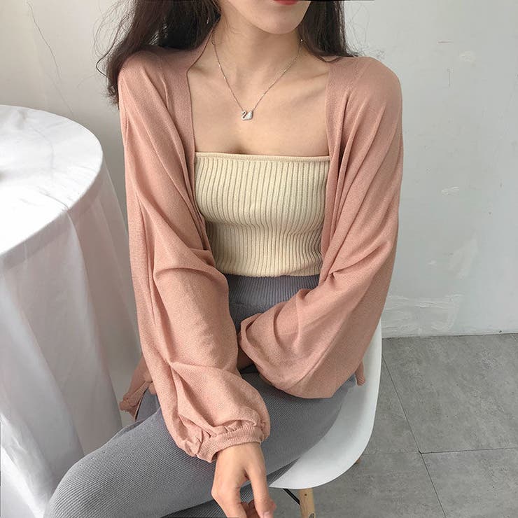 ドルマンスリーブシアーカーディガン 透け感 シースルー[品番