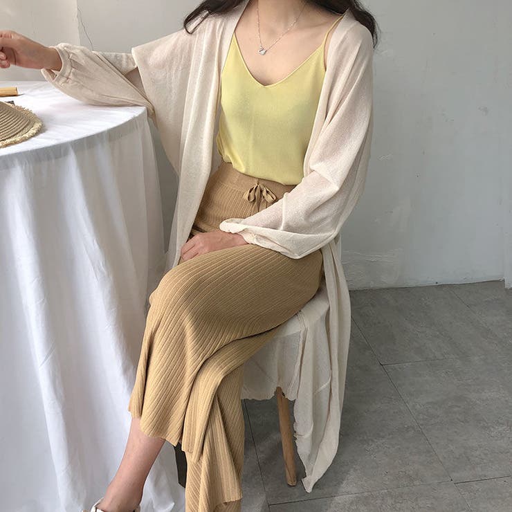 ロングシアーカーディガン はおり 透け感[品番:SHNW0007425 ロングシアーカーディガン はおり 透け感[品番:SHNW0007425