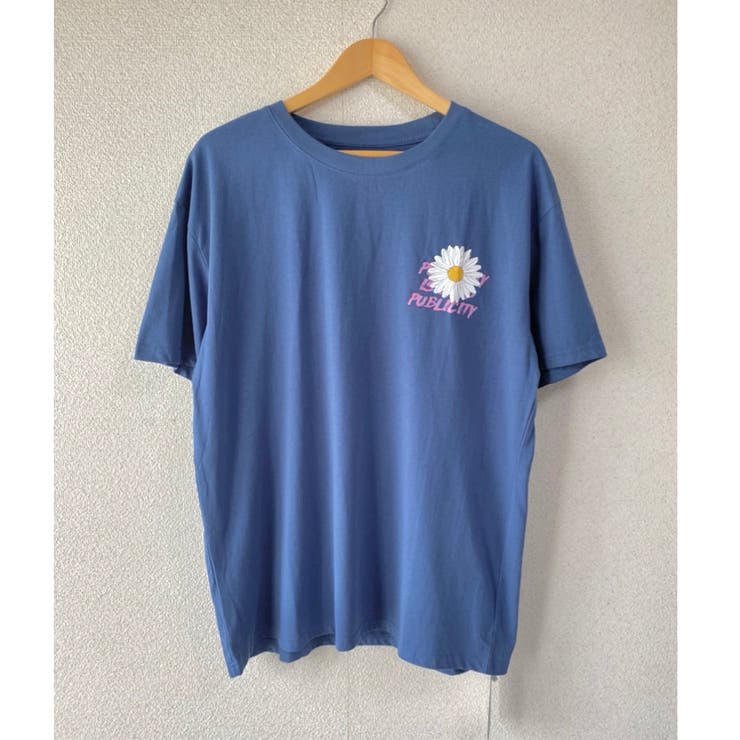 フラワー柄バックプリントTシャツ オーバーサイズ 花柄