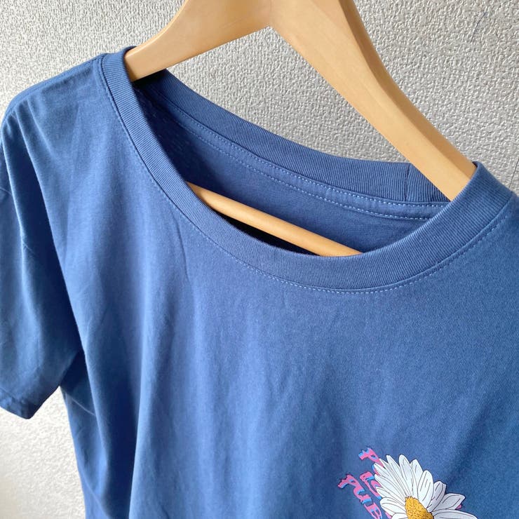 フラワー柄バックプリントTシャツ オーバーサイズ 花柄[品番