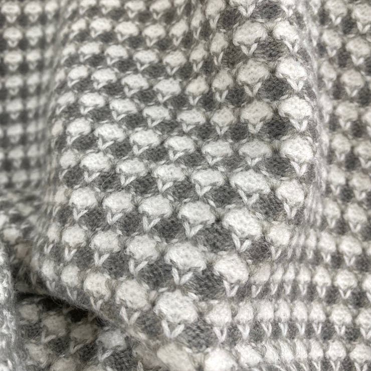 凹凸チェック柄オーバーサイズニットベスト | LADY LIKE  | 詳細画像9 