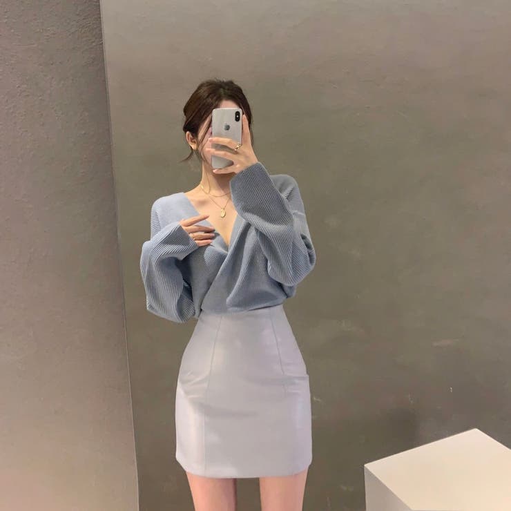 ストレートスリーブカシュクールニット | LADY LIKE  | 詳細画像10 