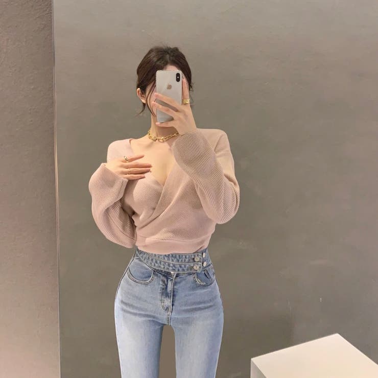 ストレートスリーブカシュクールニット | LADY LIKE  | 詳細画像12 