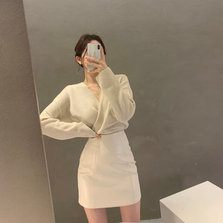 ストレートスリーブカシュクールニット | LADY LIKE  | 詳細画像8 