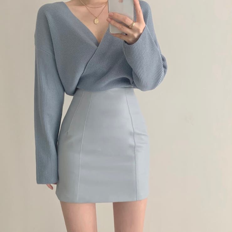 ストレートスリーブカシュクールニット | LADY LIKE  | 詳細画像9 